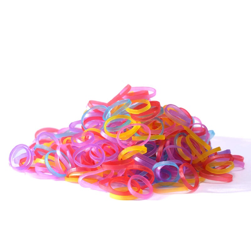 Youxuan Kids Elastics No Damage Colored Hair Bands Fashion Girls Hair Ties 1000 Count Small Size - Image 3